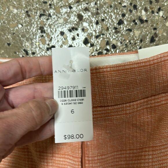 NWT Ann Taylor The Ankle High Rise Plaid Pants - Picture 3 of 7